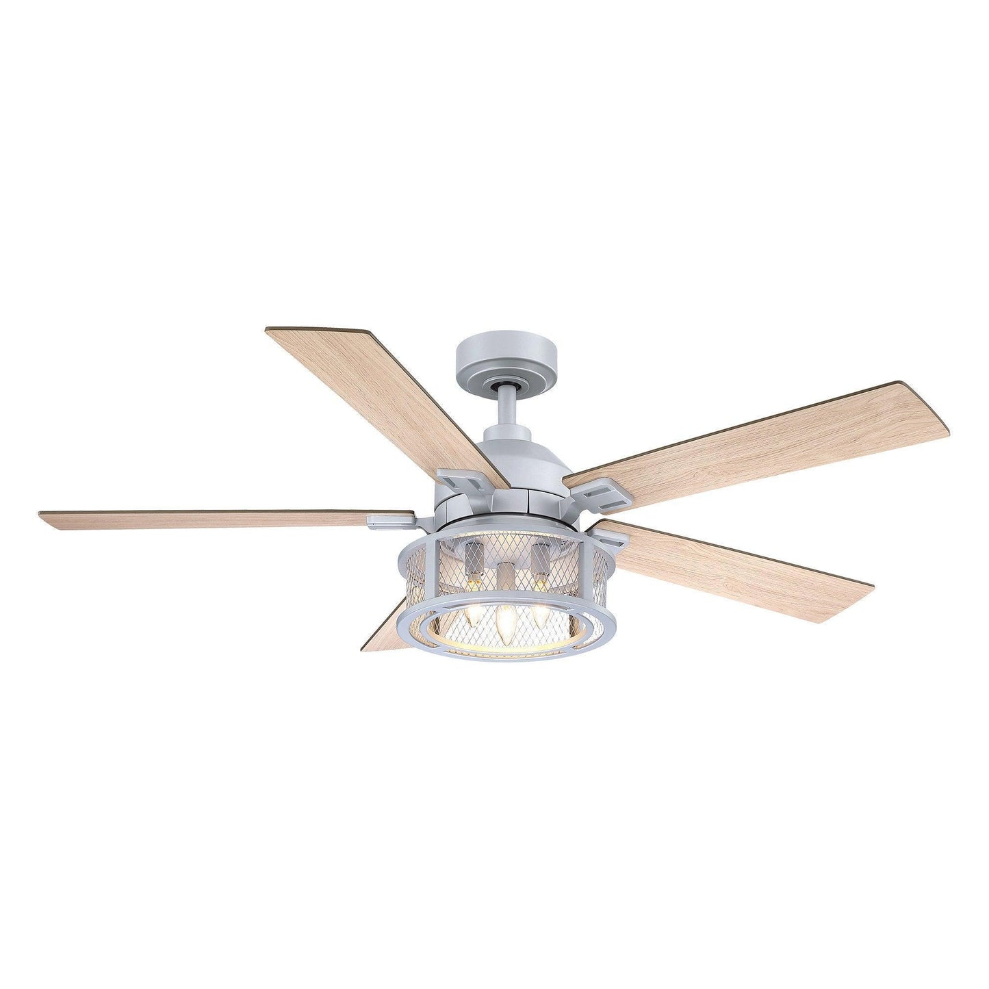 52 Industrial Reversible 5 Blade Mesh Led Ceiling Fan