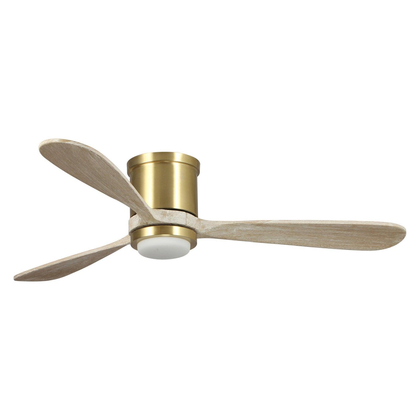 52" Mayna Led Indoor Copper Flush Mounted Ceiling Fan With Light And Remote Control