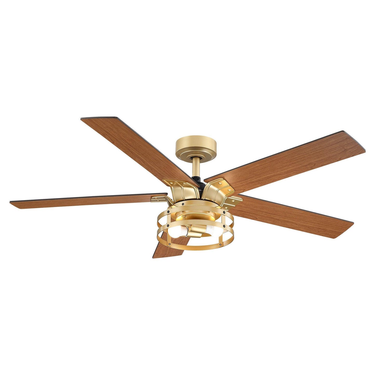 52" Industrial Reversible 5 Blade Led Ceiling Fan