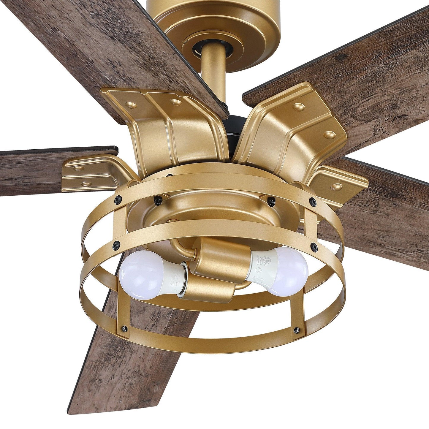 52" Industrial Reversible 5 Blade Led Ceiling Fan
