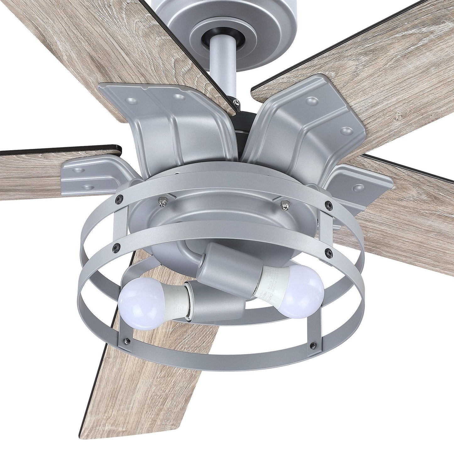 52" Industrial Reversible 5 Blade Led Ceiling Fan