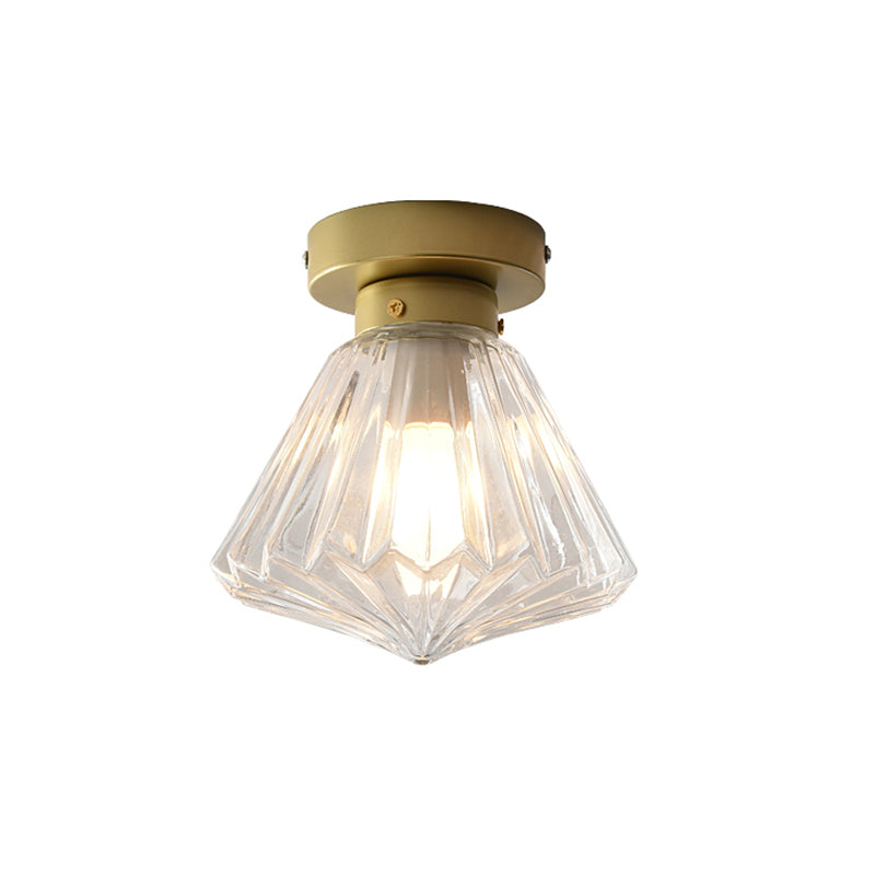 Brielle Modern Brass Flush Mount - Prismatic Elegance**