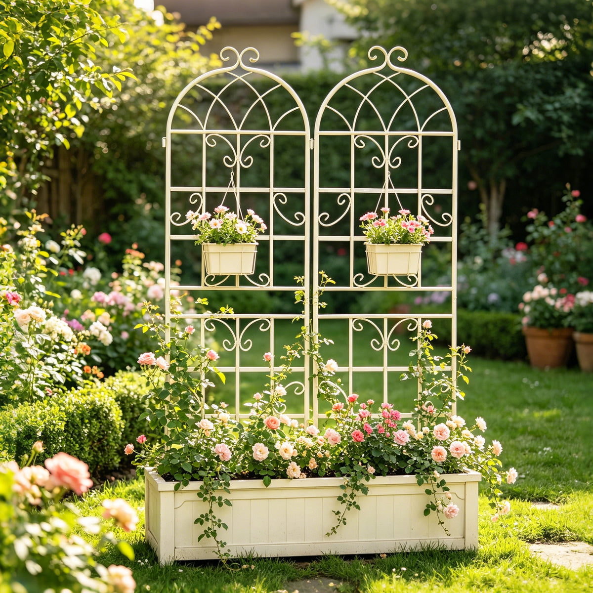 2 Pack Metal Garden Trellis 71" x 19.7"