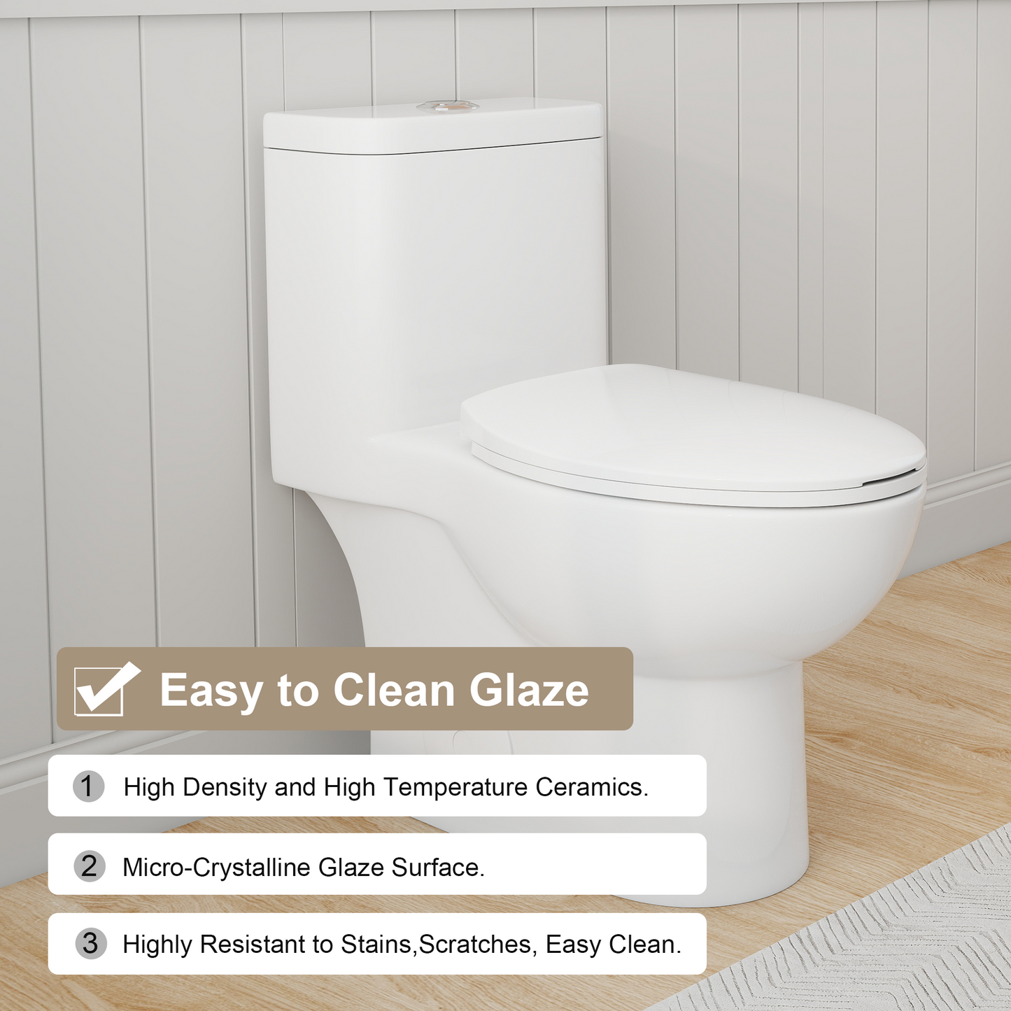 Tornado Flush One-Piece Toilet with Comfort Chair Seat