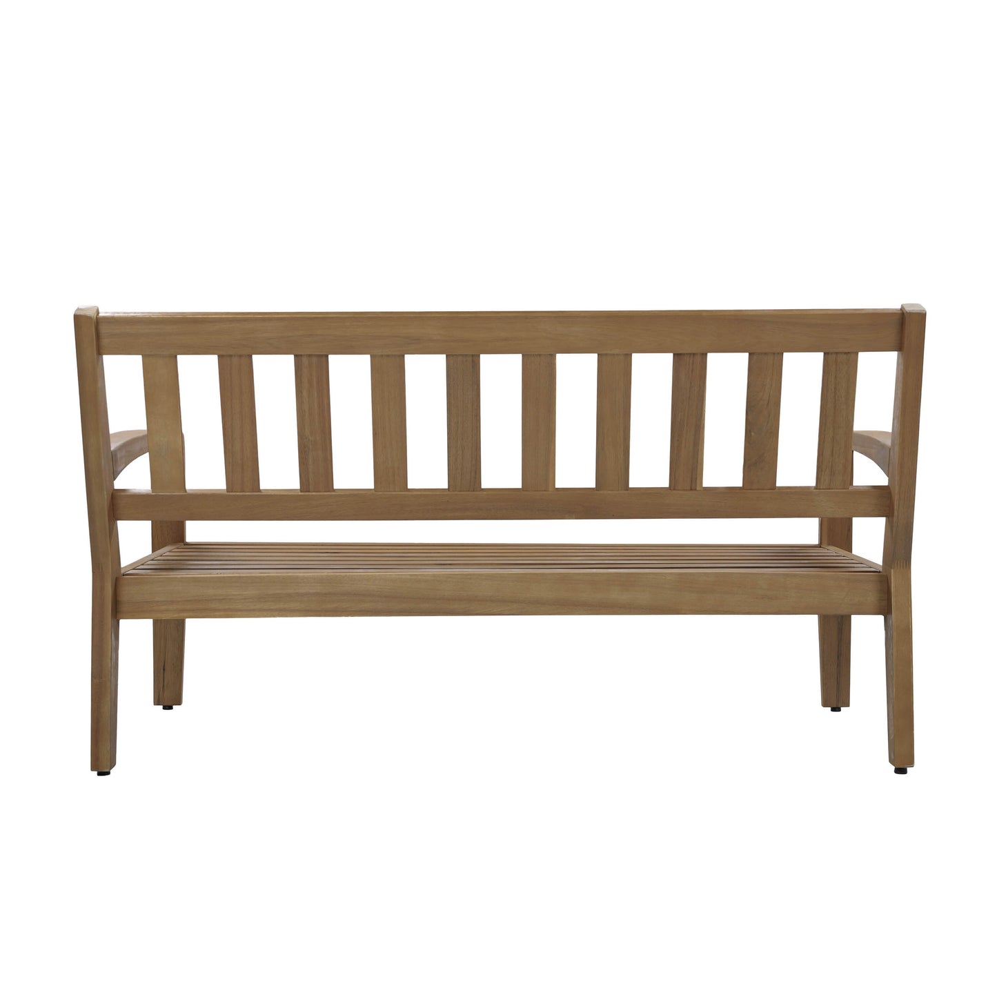 2-Piece Outdoor Gray Acacia Wood Conversation Set