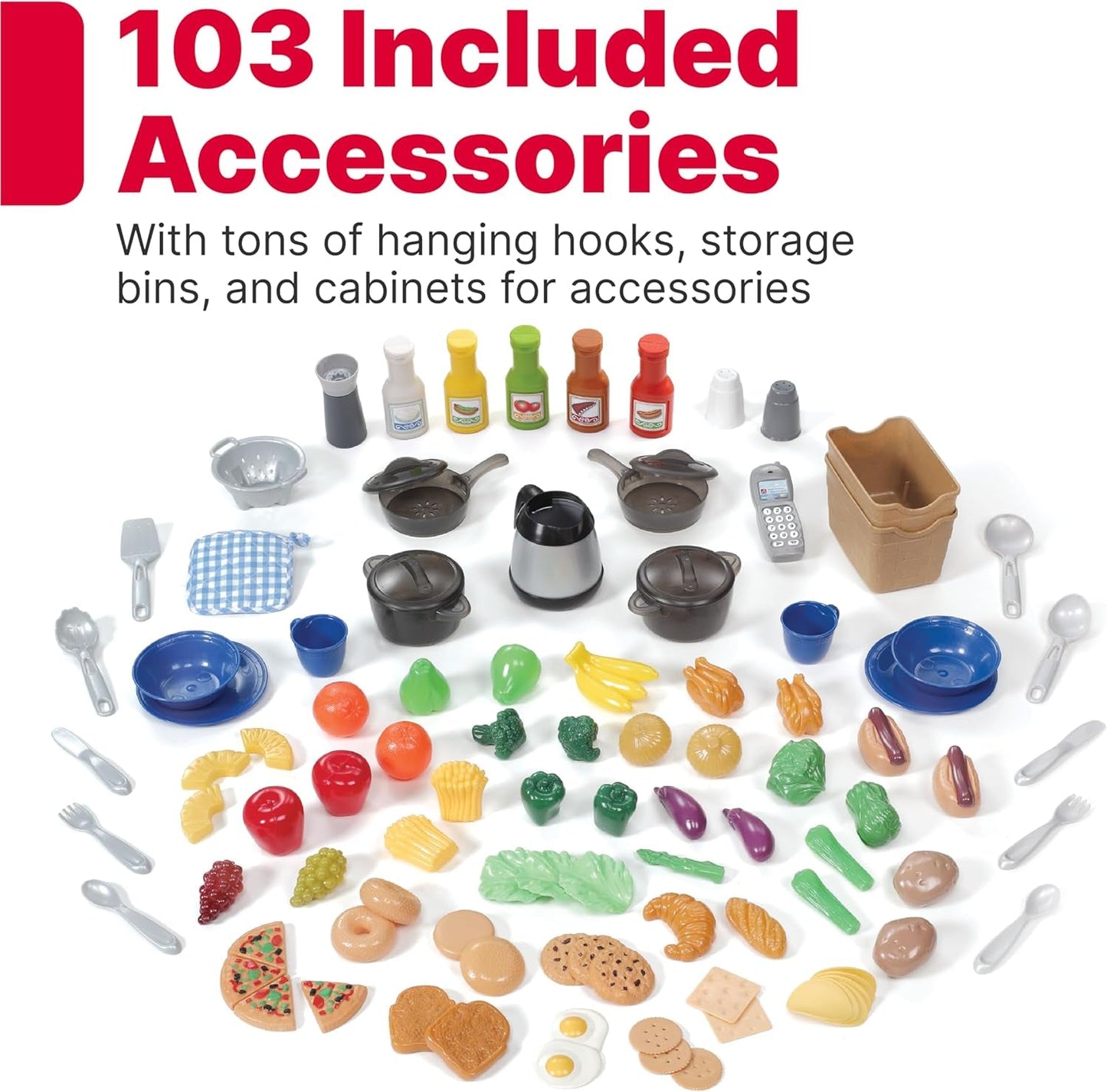 Kids Kitchen Playset With Interactive Lights Brown