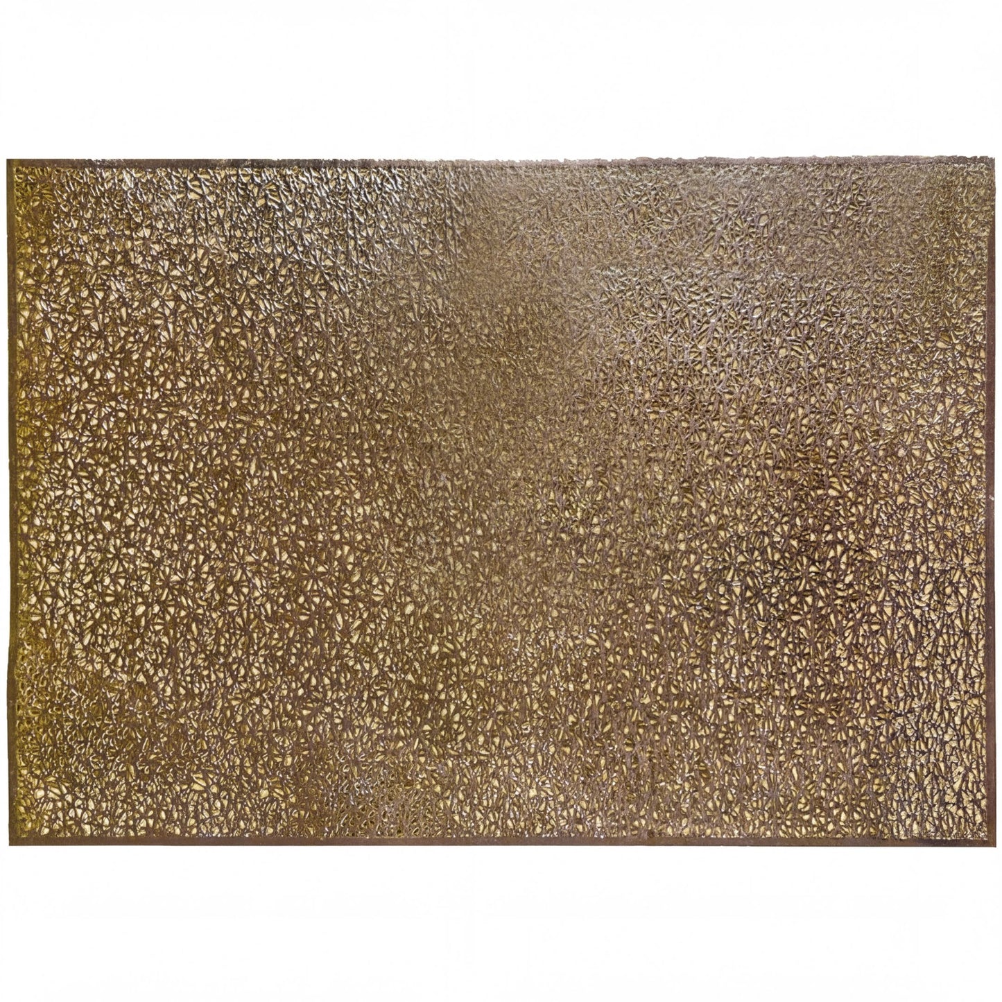 PVC Placemats - Set of 6 Gold Non Slip Table Decor Mats for Dining