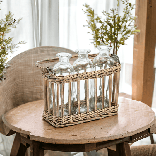 Willow Wrapped Vases