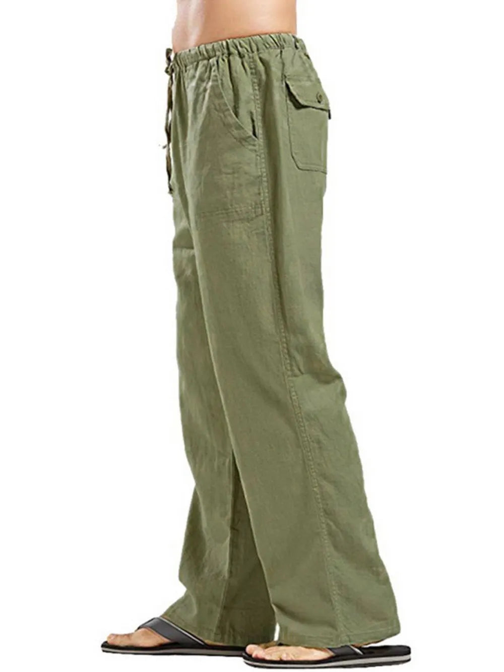 Drawstring Pants with Pockets Plus Size