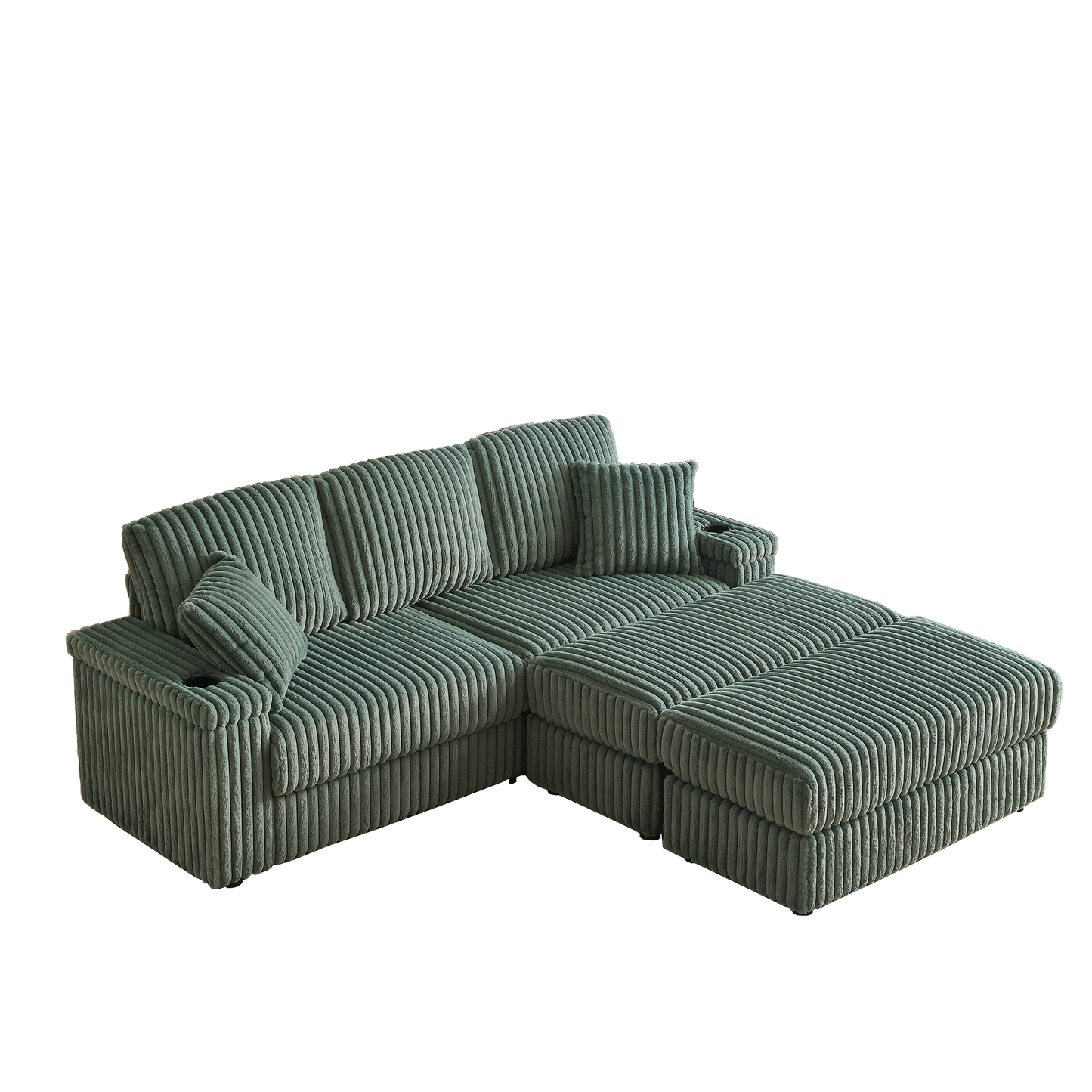 84-Inch Corduroy 3-Seater Sofa