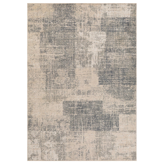2' X 3' Light Blue Abstract Power Loom Area Rug