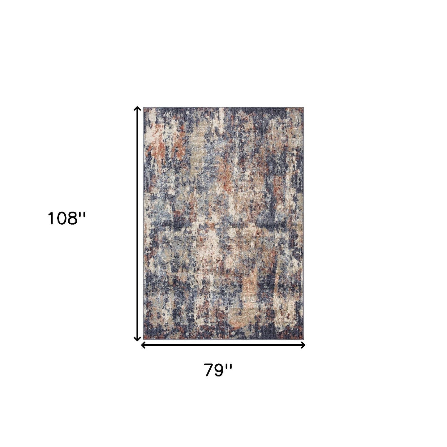5' x 7' Light Gray Abstract Power Loom Area Rug
