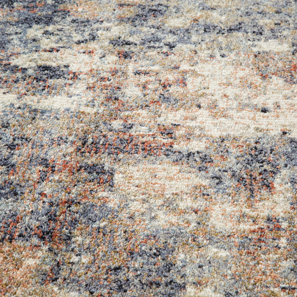 5' x 7' Light Gray Abstract Power Loom Area Rug