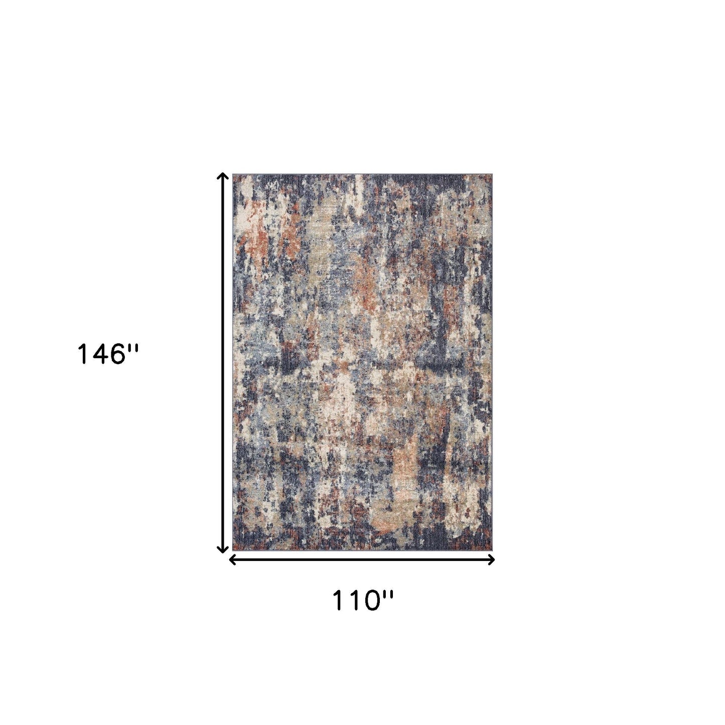 5' x 7' Light Gray Abstract Power Loom Area Rug