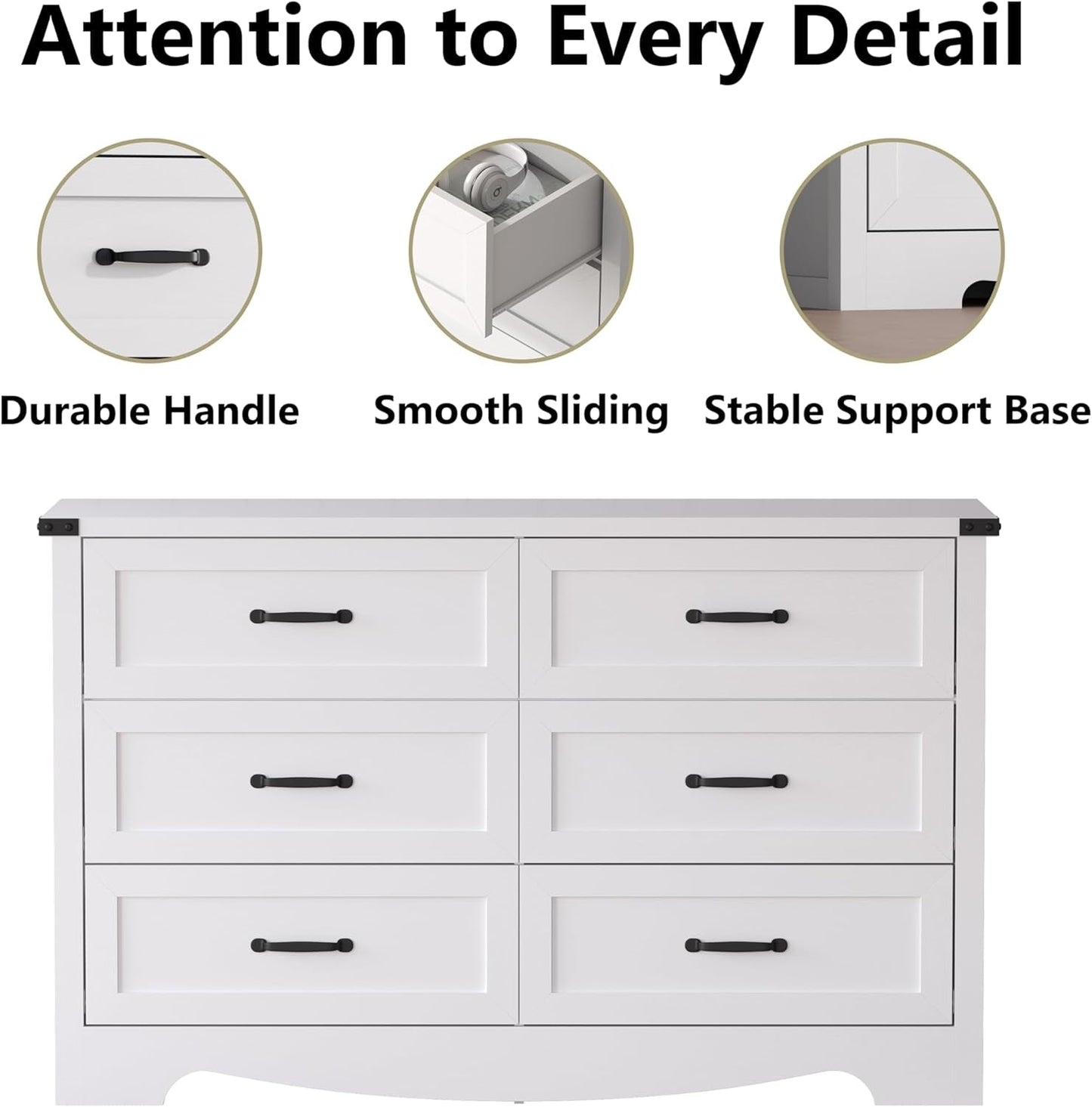 Six Drawer Dresser FortySevenInch Television Console