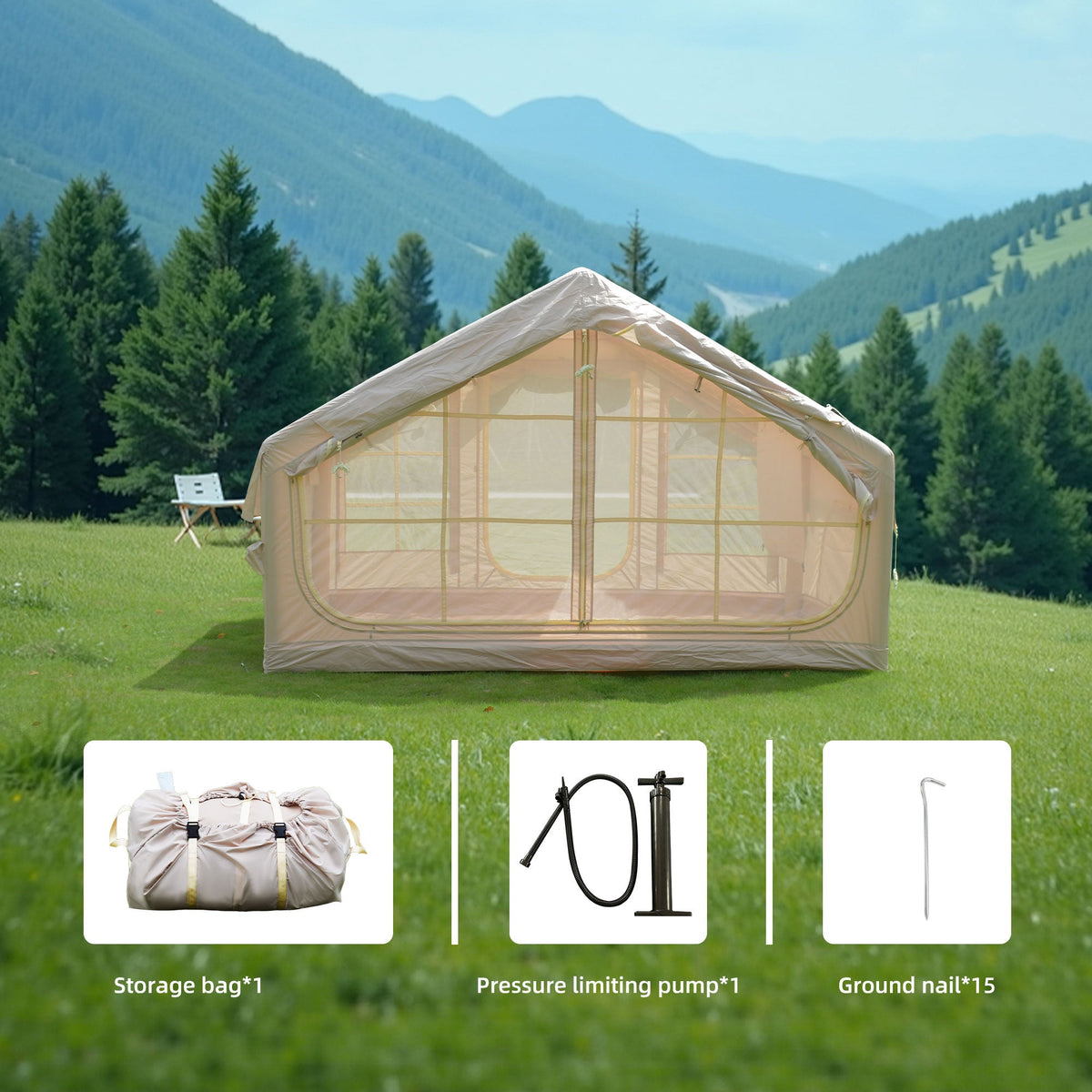 4 Season Waterproof Inflatable Camping Tent
