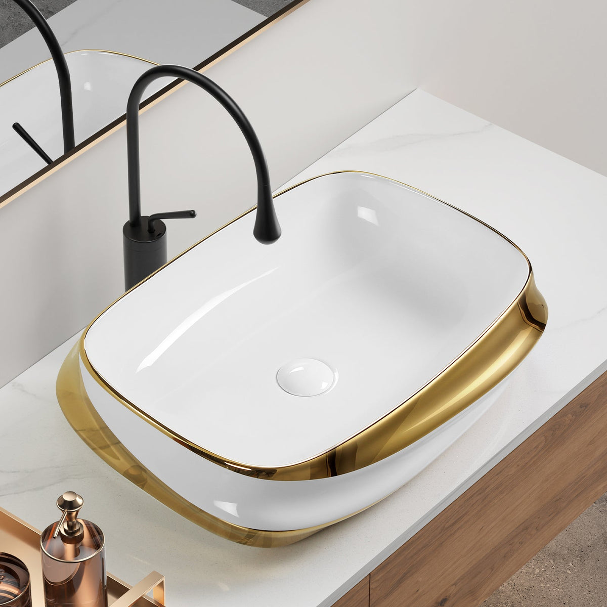 Ceramic Bathroom Vessel Sink - 24" x 17"