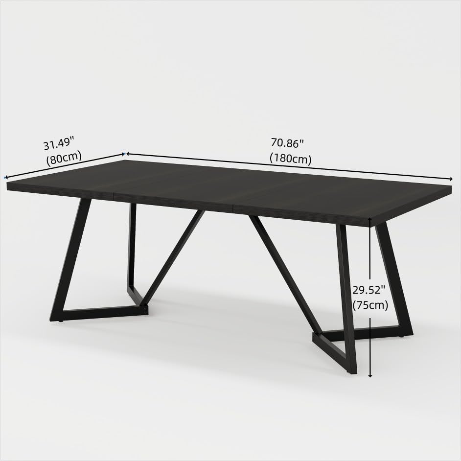 71" Large Dining Table for 6-8 People