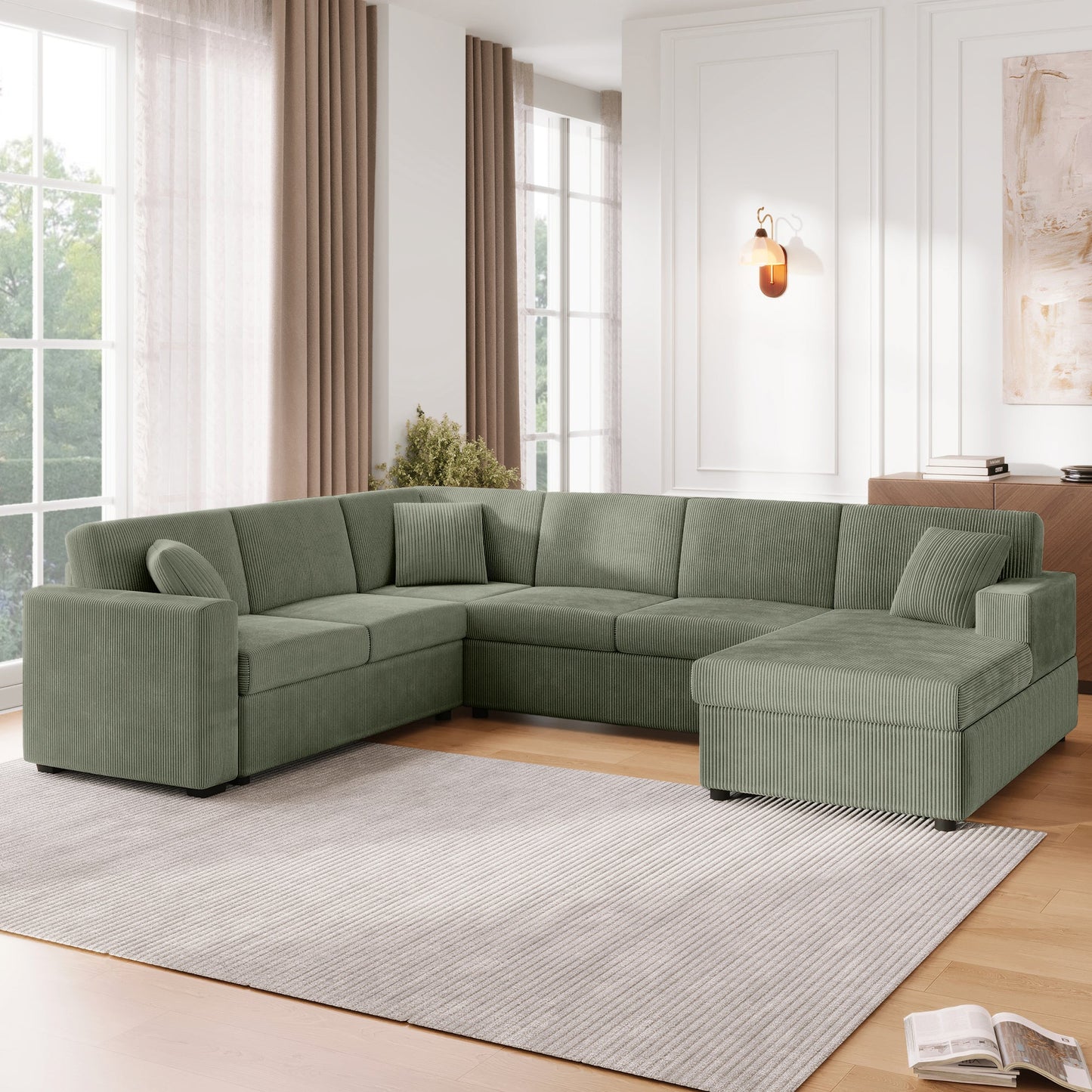 Oversized Sectional Sofa with Chaise Lounge