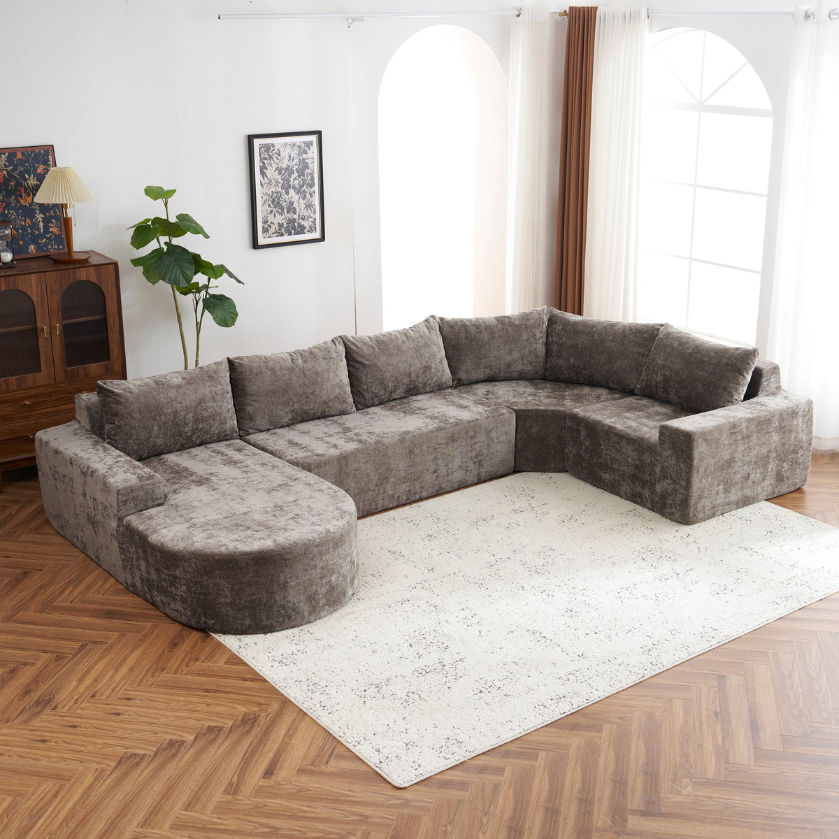 139" Oversized Modular Sofa Cloud Sectional Sofa Set