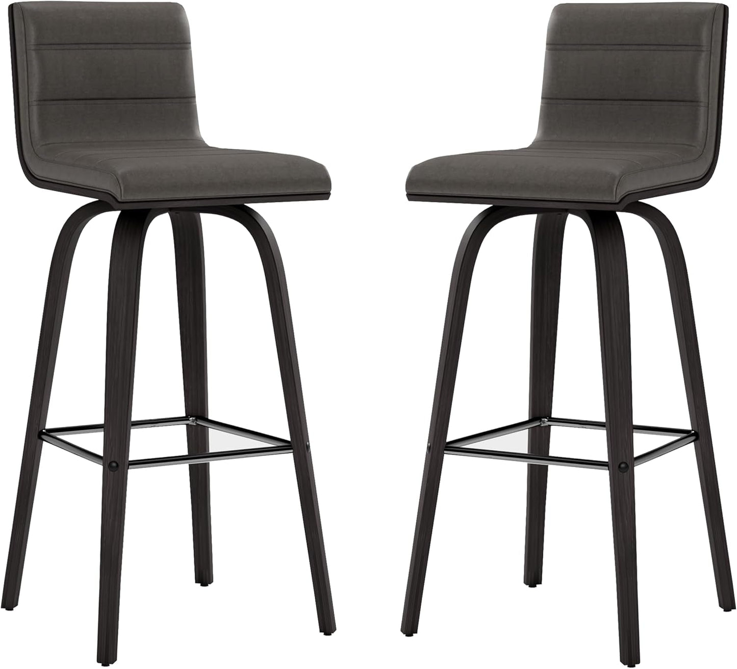 Vienna 30 Inch Bar Height Bar Stool Grey And Black