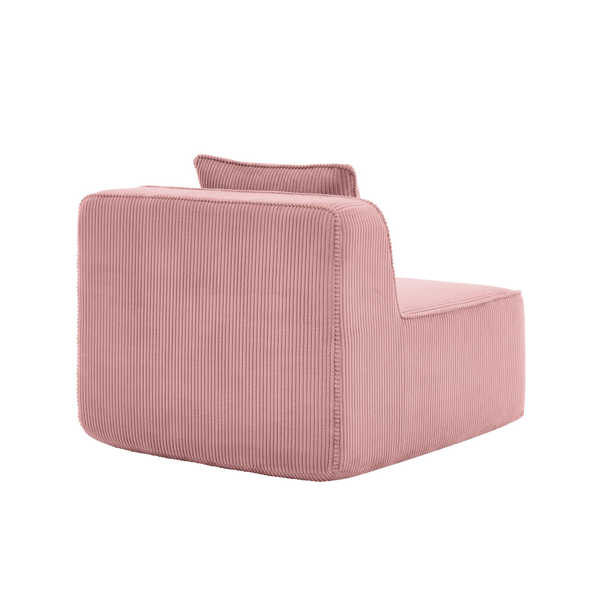 Armless Sofa with Pillow Corduroy - Pink