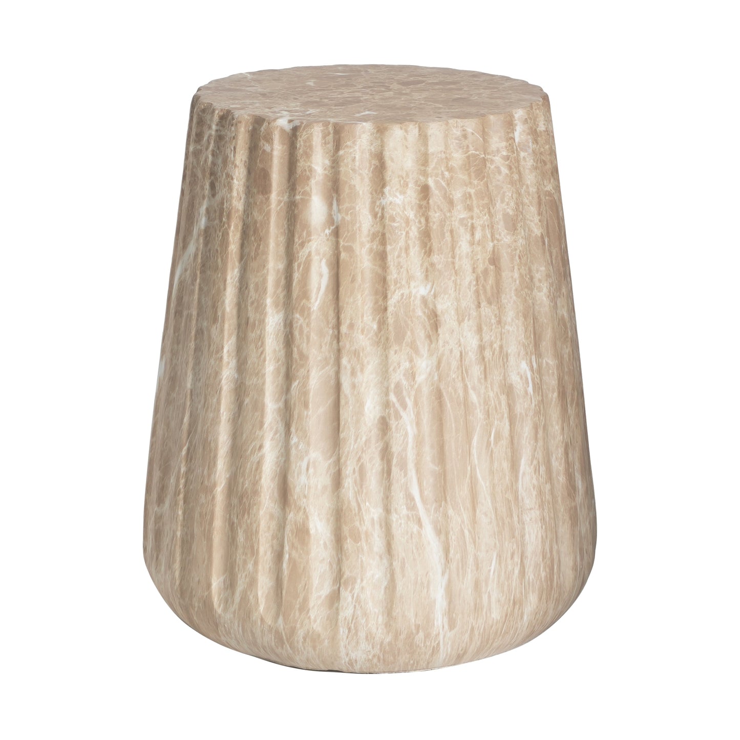 Outdoor Cleme Carved Side Table, Gold End Table