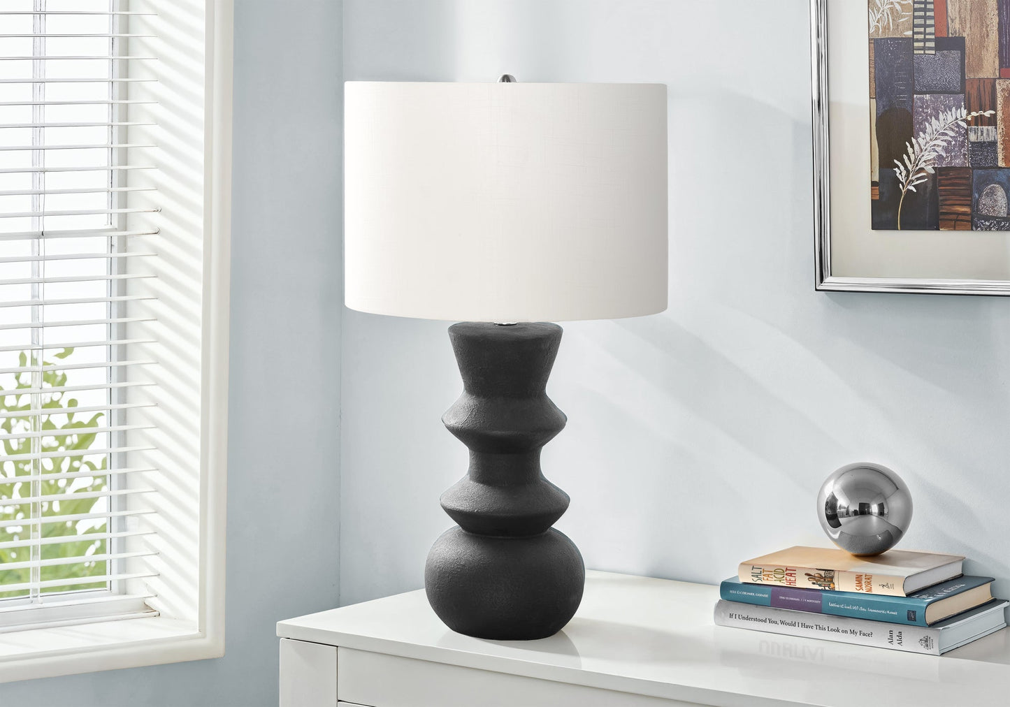 Premium 26"h Table Lamp with Unique Geometric Design
