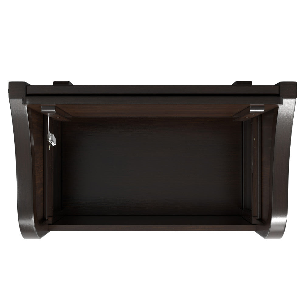 Connaught 30 Inch Wide Solid Wood Small Entryway Storage Bench