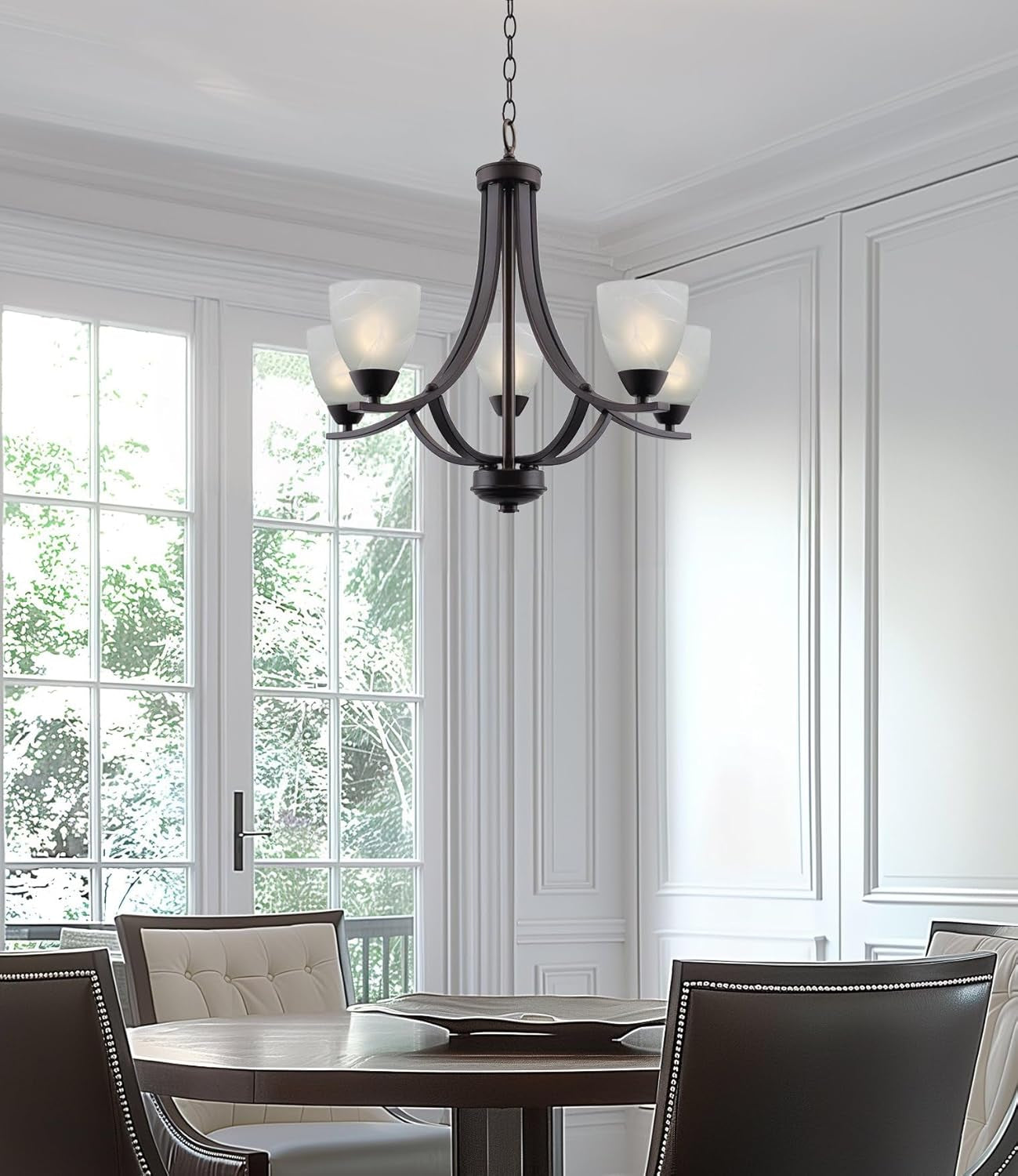 Contemporary 5-Light Large Chandelier