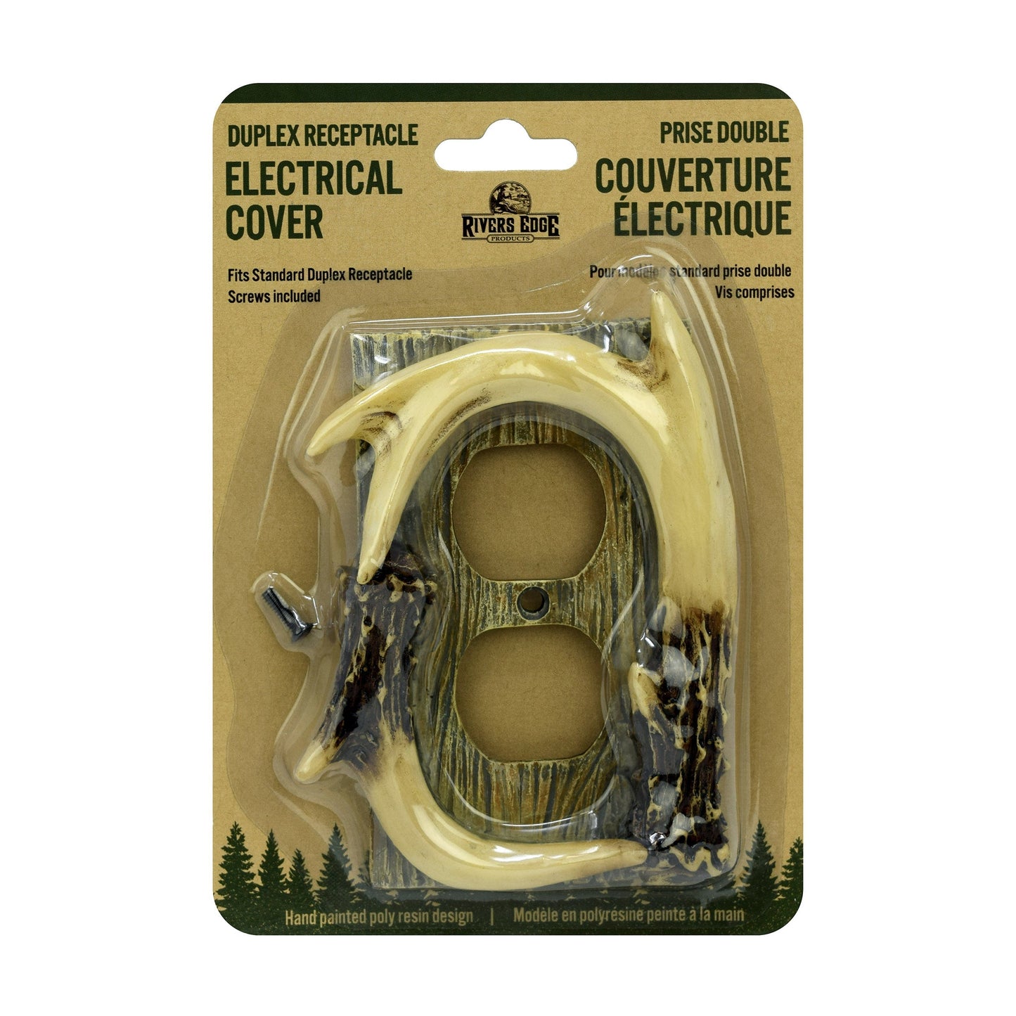 Electrical Cover Plate Single Receptacle-Antler