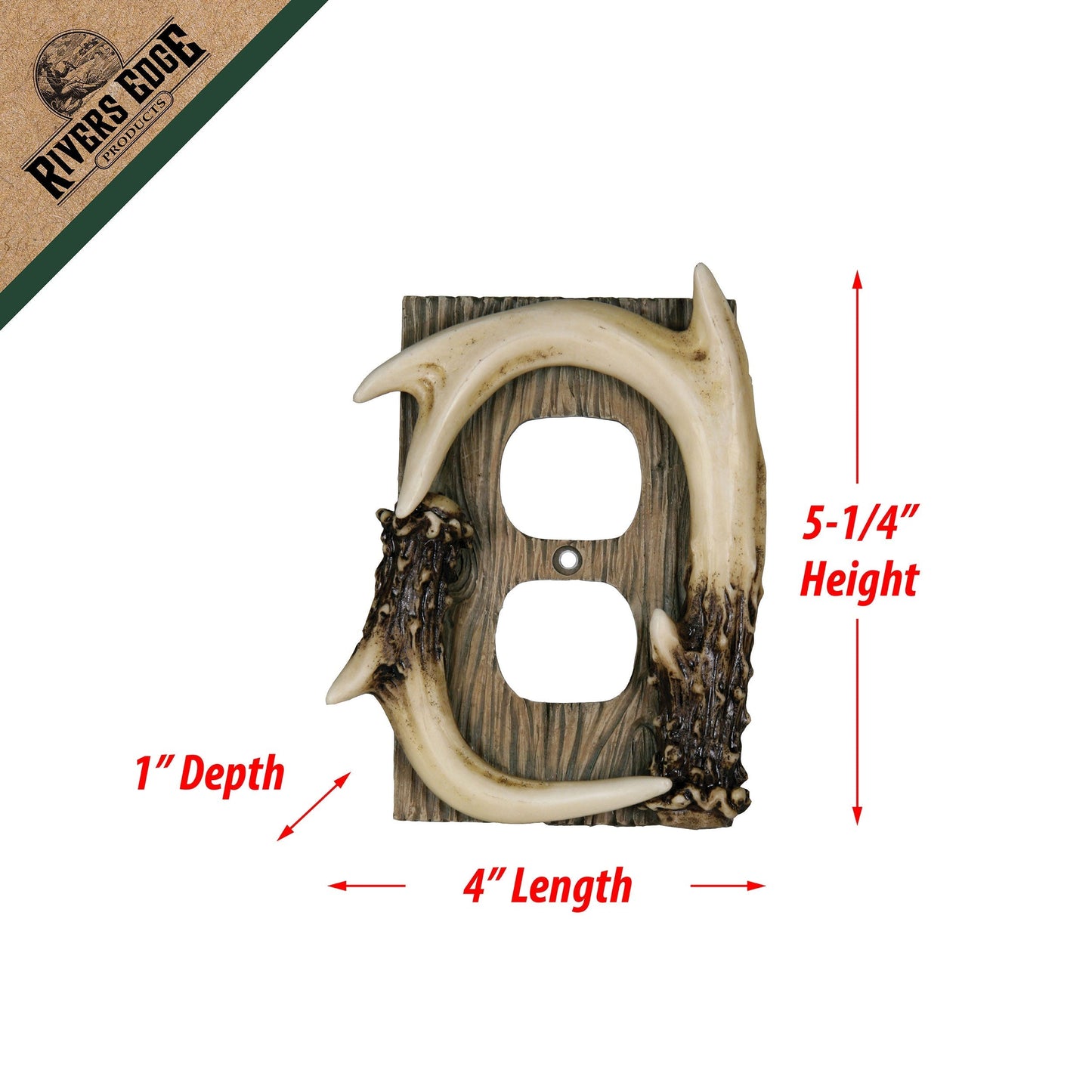 Electrical Cover Plate Single Receptacle-Antler