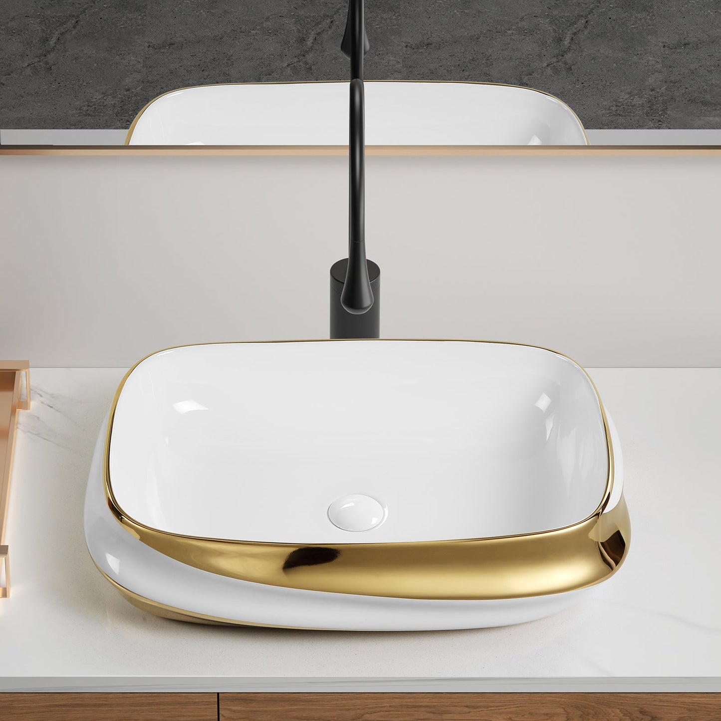 Ceramic Bathroom Vessel Sink - 24" x 17"