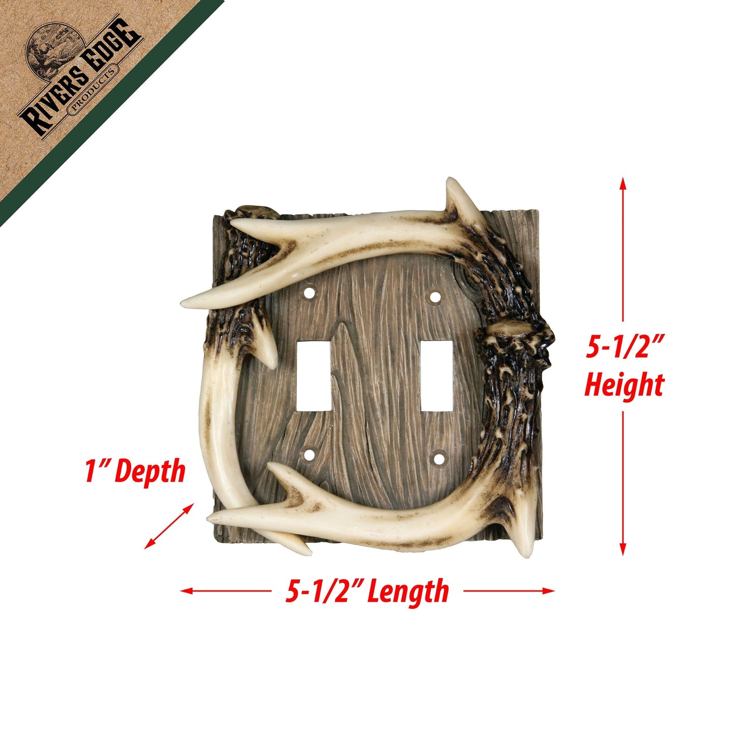 Electrical Cover Plate Double Switch-Antler