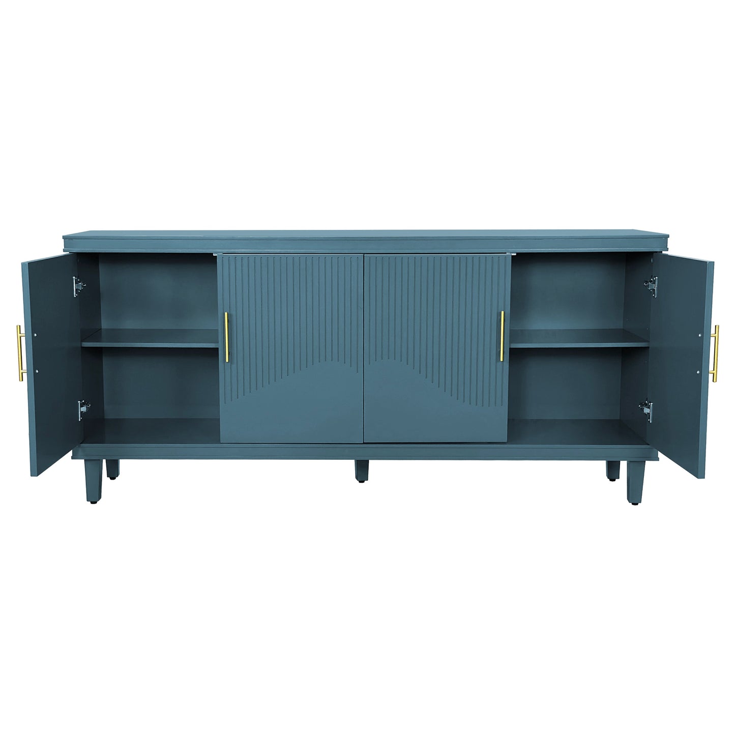 70.07" Large Size 4 Door Cabinet in Blue
