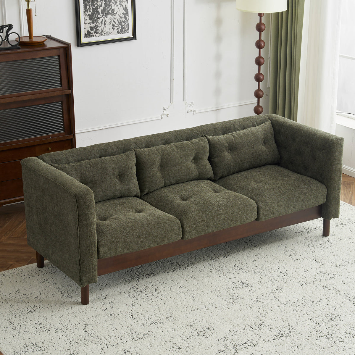 78" Upholstered Sofa - Modern 3-Seater Couch