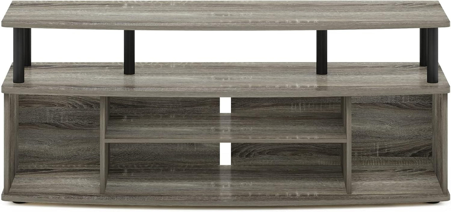 Large Entertainment Center for 55 Inch TV Oak and Black