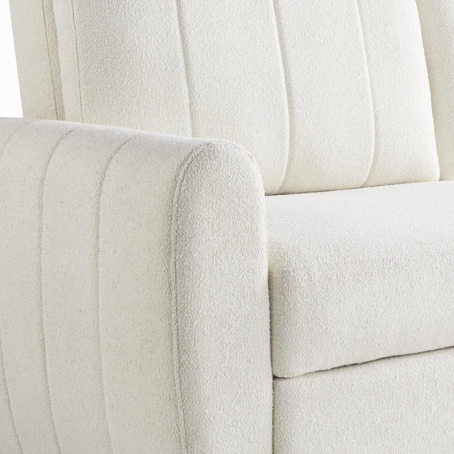 Convertible Sleeper Loveseat 66 Inch Polyester Ivory