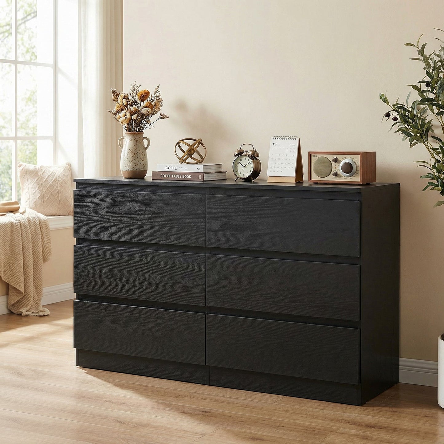Elegant 6 Drawer Dresser