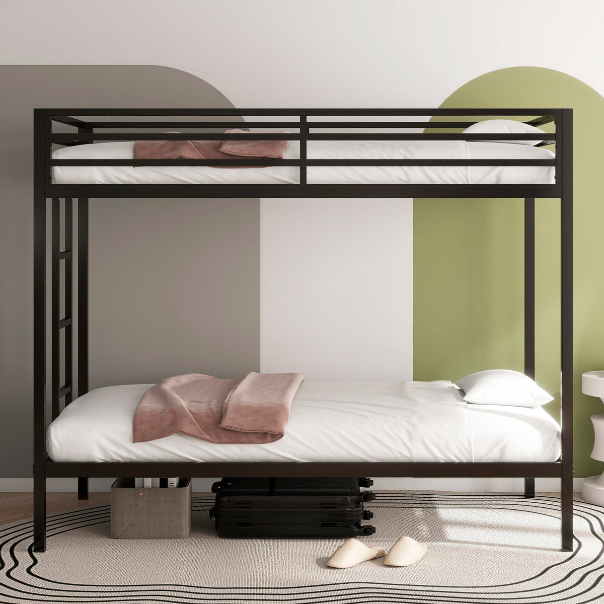 Adam Sturdy Twin Over Twin Bunk Bed Metal