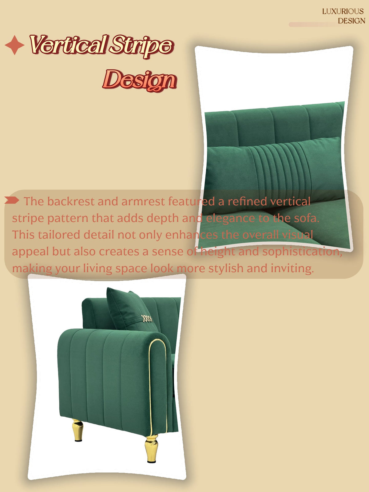 FX-P11-GR 3 Seater Contemporary Upholstered Sofa