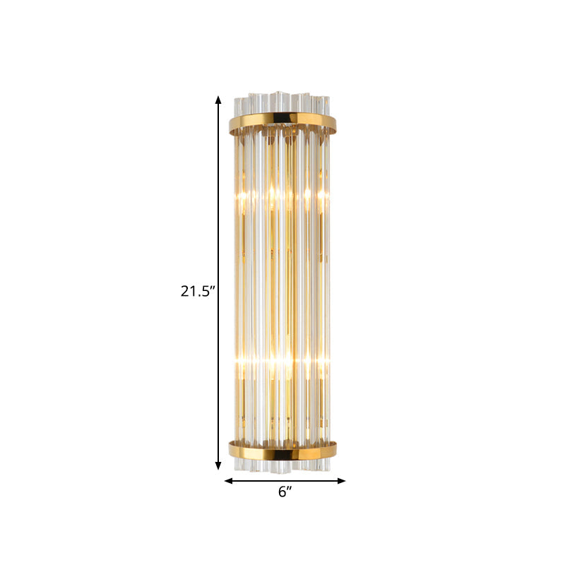 Evelyn - Exquisite 2-Light Crystal Wall Sconce in Gold Finish