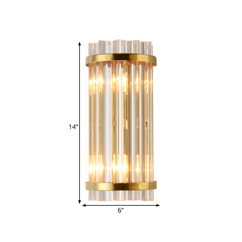 Evelyn - Exquisite 2-Light Crystal Wall Sconce in Gold Finish