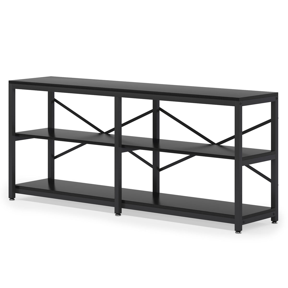 70.9" Extra Long Console Table with Storage Shelves