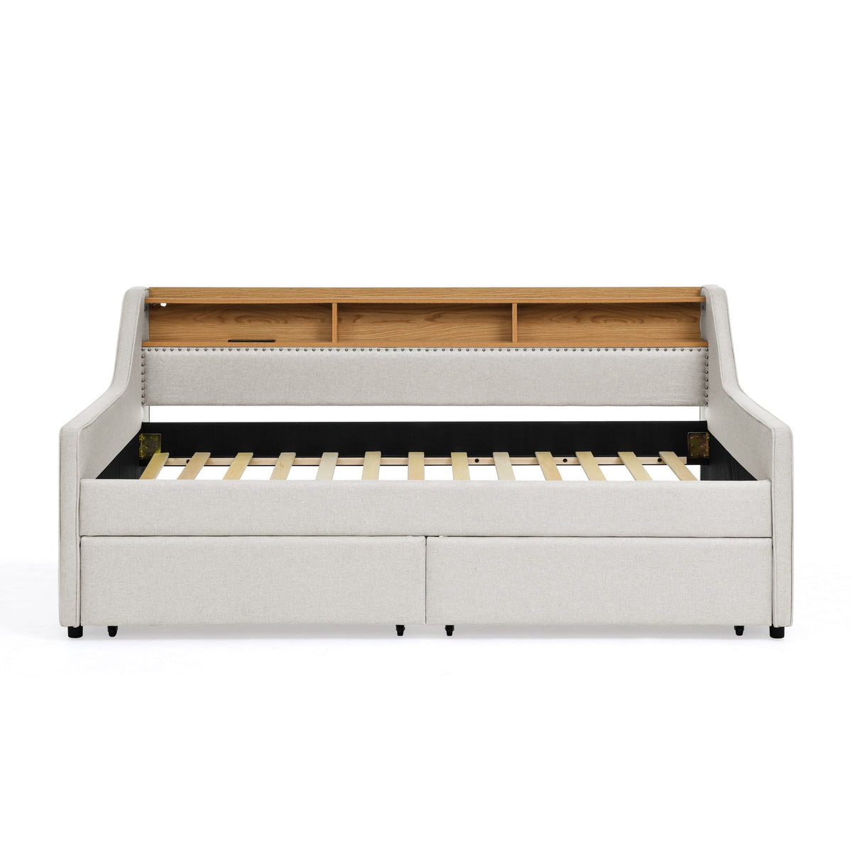 Twin Size Upholstery Sofa Bed with LED Lights