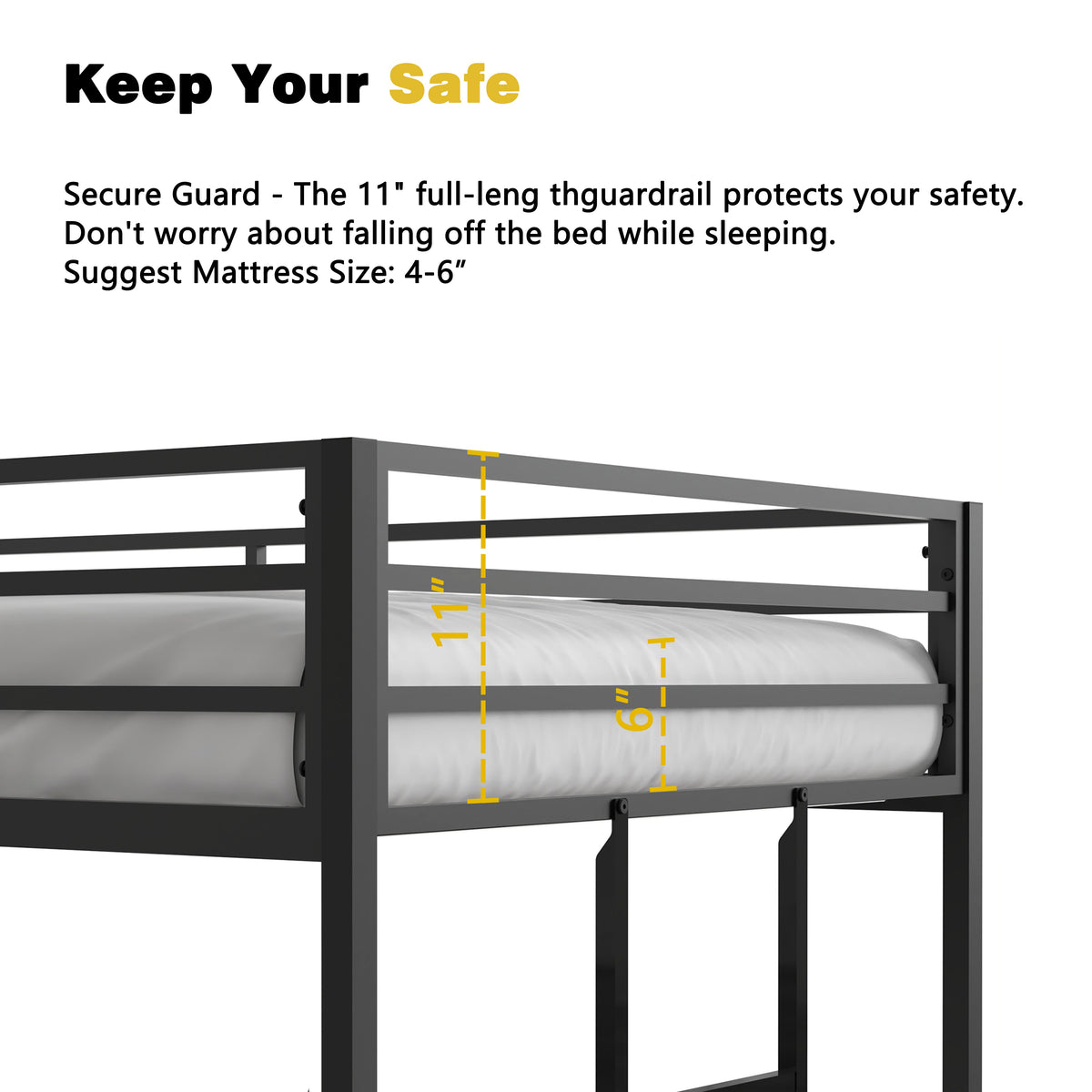 Adam Sturdy Twin Over Twin Bunk Bed Metal