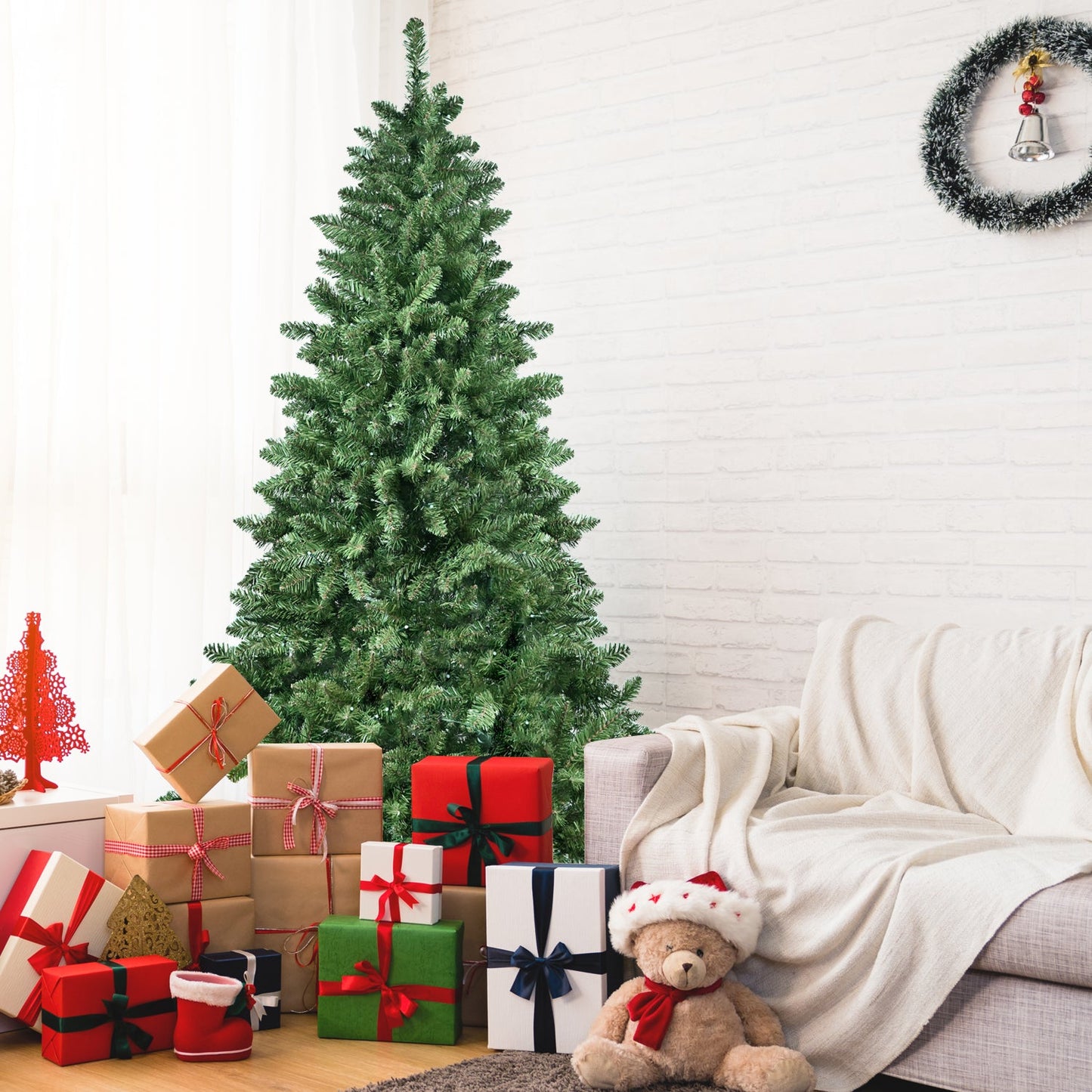 9ft WiFi-Controlled Christmas Tree with RGB Lights