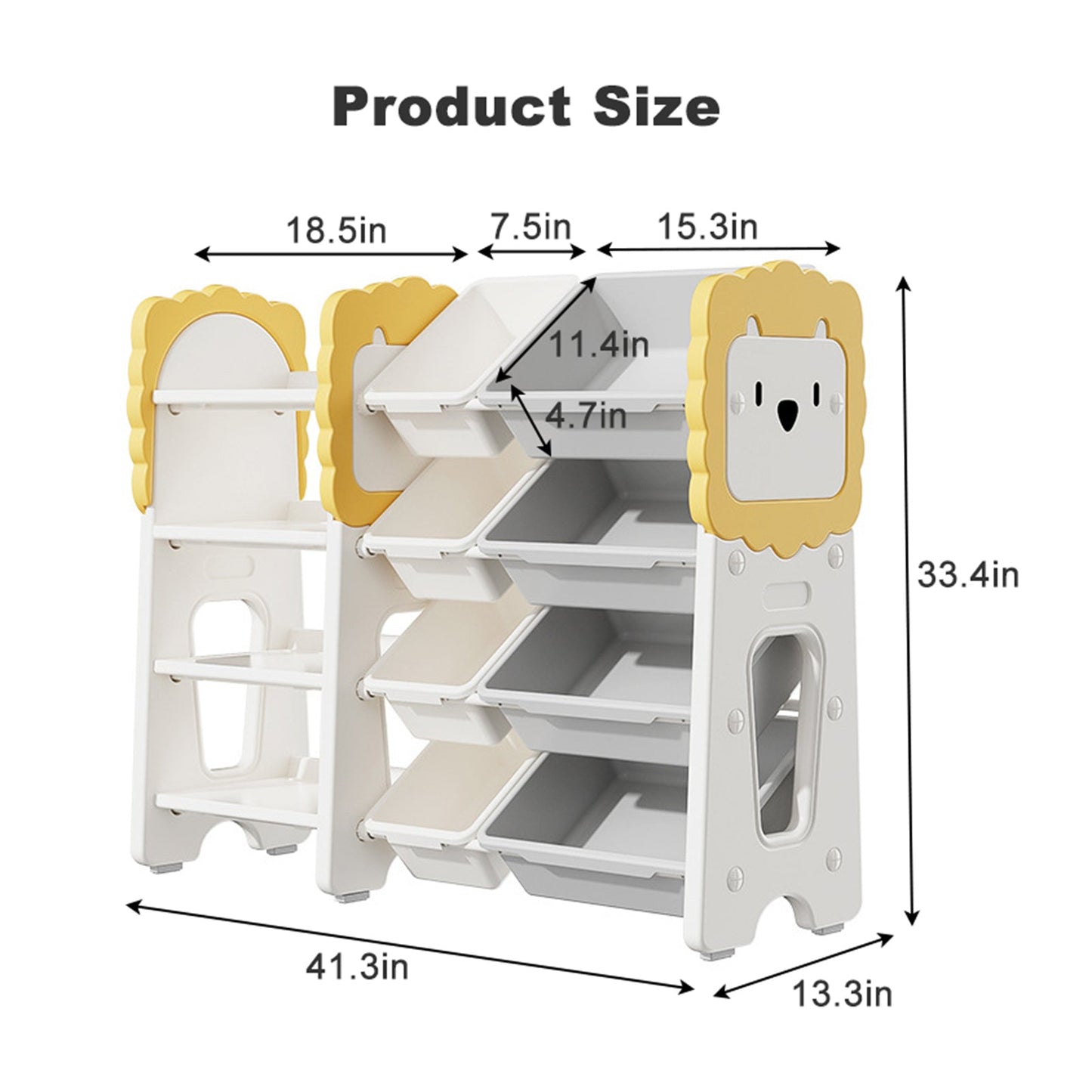Kids Bookshelf and Toy Storage