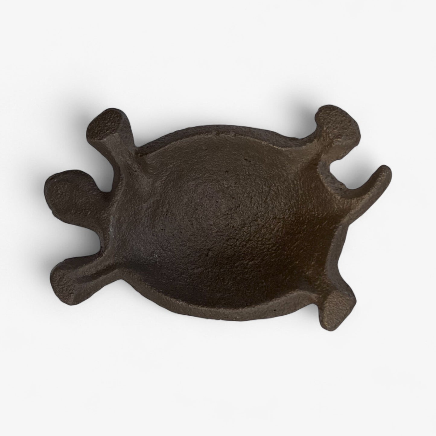 Rustic Cast Iron Turtle Garden Statue, Whimsical Outdoor Decor