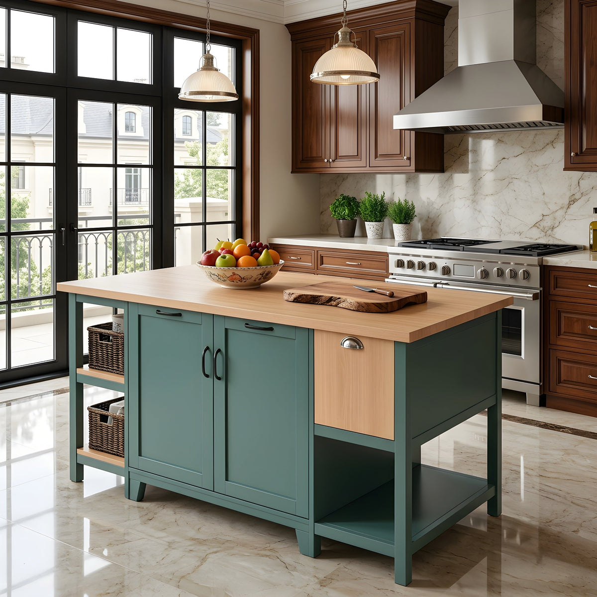 58" Freestanding Kitchen Island